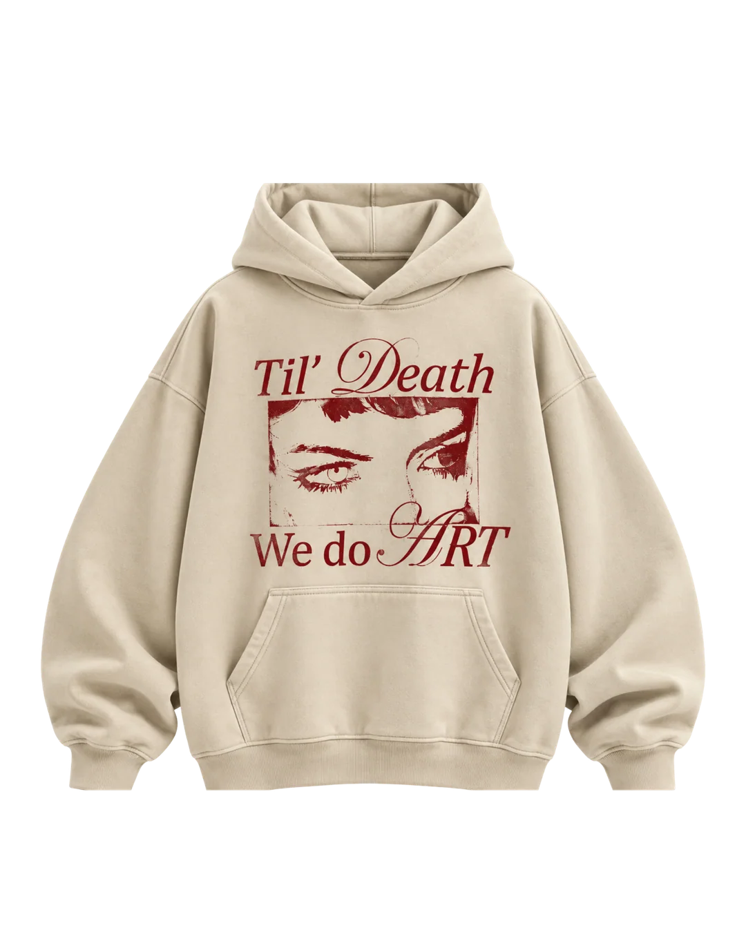 TIL' DEATH WE DO ART HOODIE — Sand